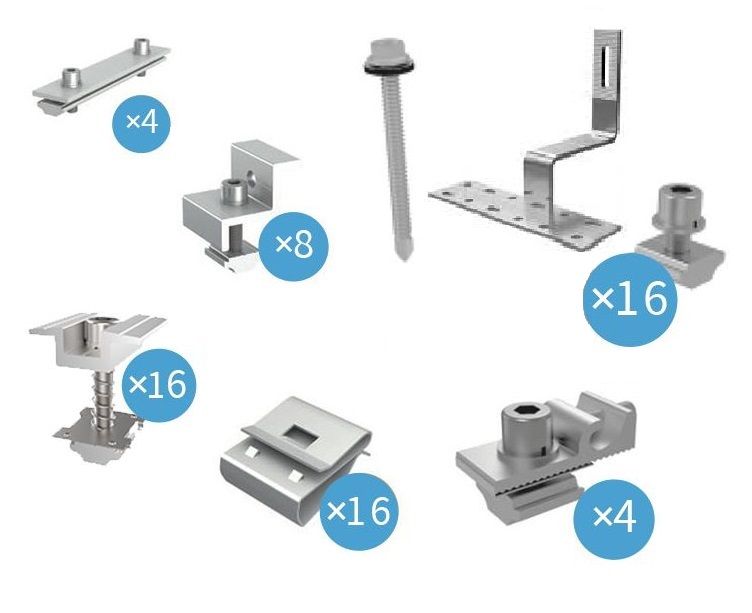 8 Panel Tile Hook Roof Solar Panel Mounting Kit only 28/30mm MOU10521