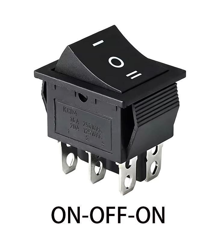 Rocker Switch 3-Position ON-OFF-ON DPDT 6Pin 16A 250V KCD4