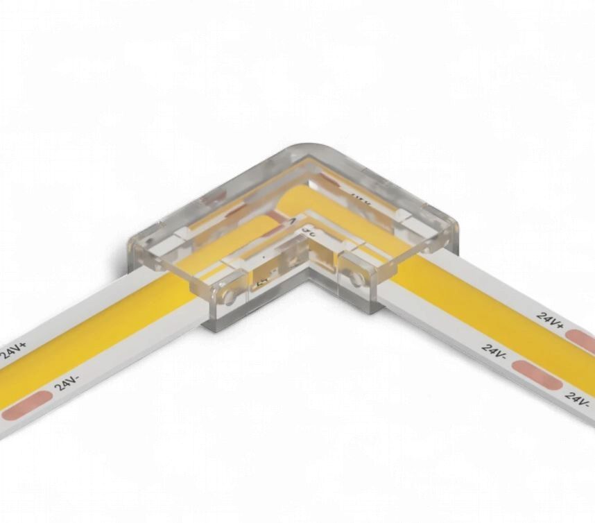 2 Pin 10mm L shape Corner Strip to Strip Solderless Connector CE.STQC.CN.10 each piece price