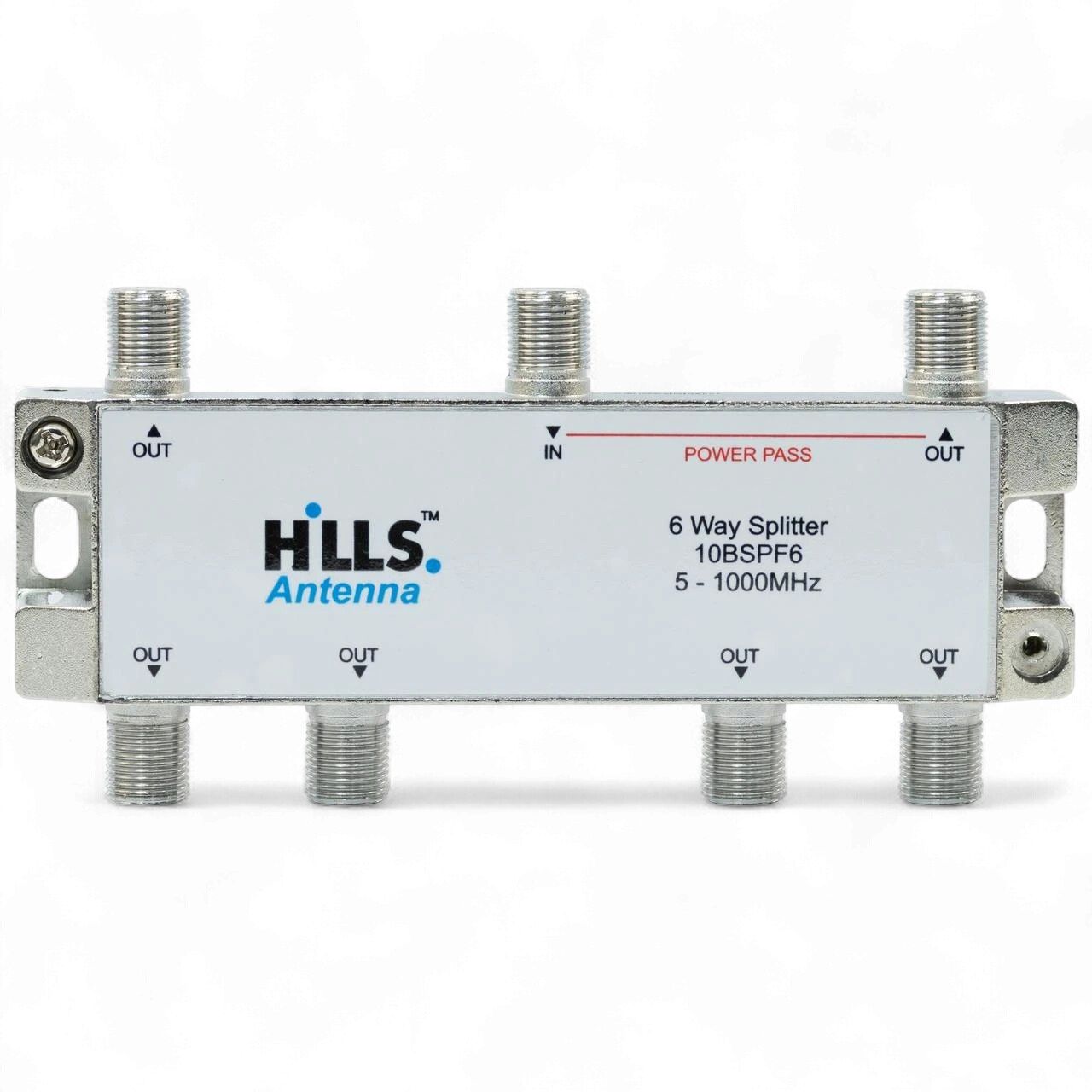 6 Way Splitter 5-1000MHz F Type Power Pass 10BSPF6