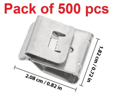 MIBET- Stainless Steel Solar Panel Clip for 2 cables Pack of 500pcs MR-IS-CC/N ZETMA-SUS-CC02