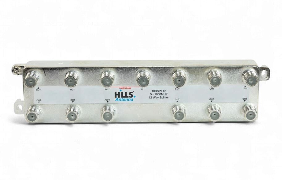 12 Way Splitter 5-1000MHz F Type Power Pass 10BSPF612