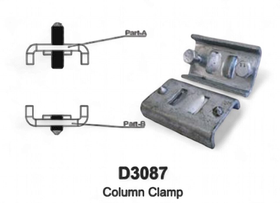 Unistrut Insert Column Clamp Set GB Galvanised D3087 P3087