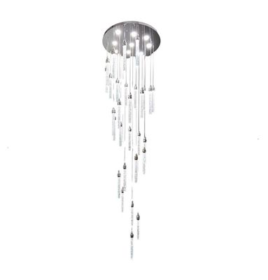 LENA 30 Stick Crystal Pendant Chandelier Tri-colour CCT LED (Chrome Finish) J06CS-800