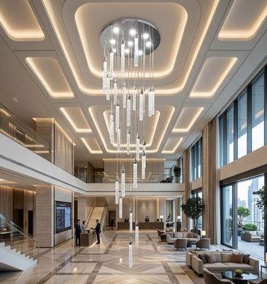 LENA 30 Stick Crystal Pendant Chandelier Tri-colour CCT LED (Chrome Finish) J06CS-800