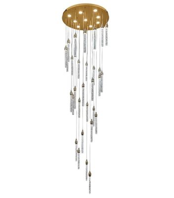 LENA 30 Stick Crystal Pendant Chandelier Tri-colour CCT LED (Gold Finish) J06CG-800