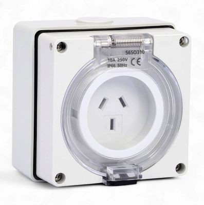 3 Flat Pin 10A Socket Outlet Industrial IP66 SC310