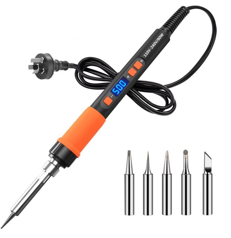 90W LCD Digital Adjustable Temperature Solder Iron 180 To 500°C 6-In-1 kit SOL-90W