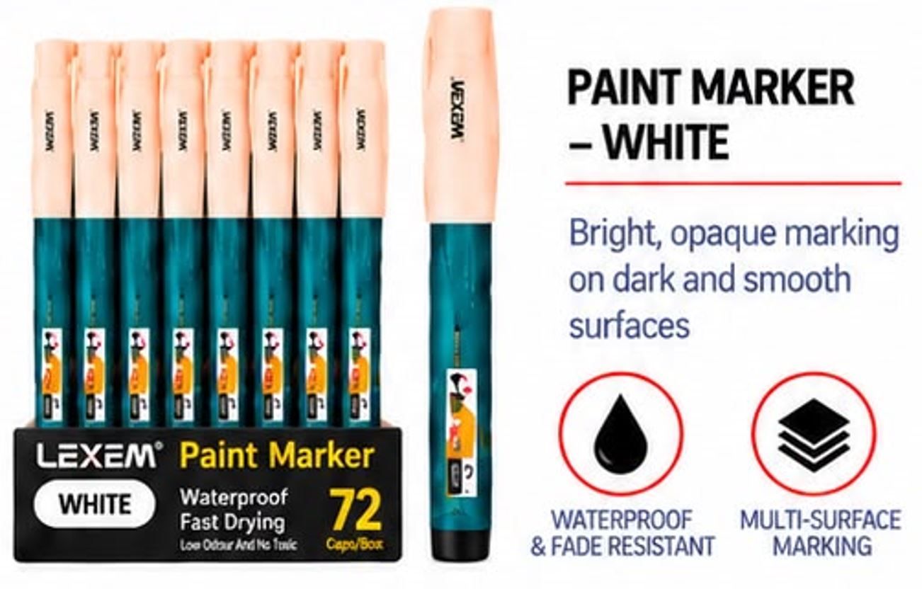 White Paint Marker Fast Drying Waterproof Fine Tip PMW26