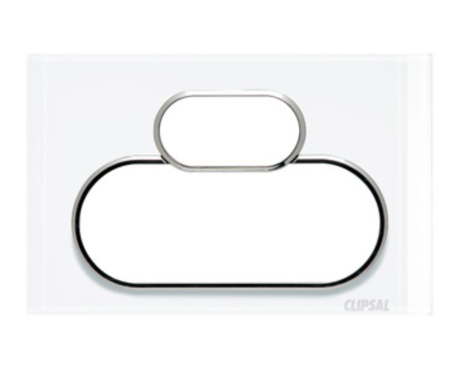 Clipsal Saturn Double Internal power point Cover plate Pure White 4025C-PW