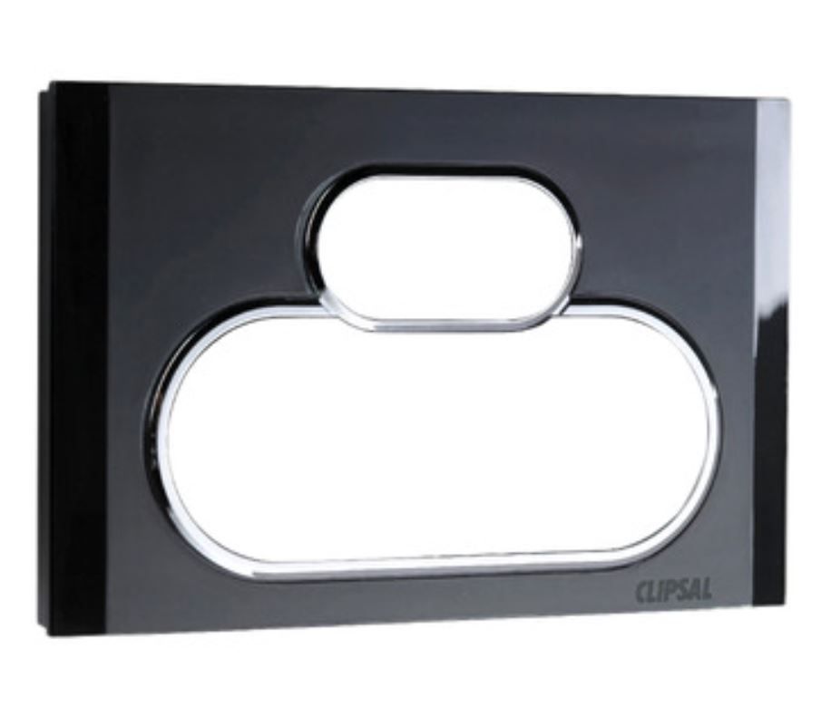 Clipsal Saturn Double Internal power point Cover plate Espresso Black 4025C-EB