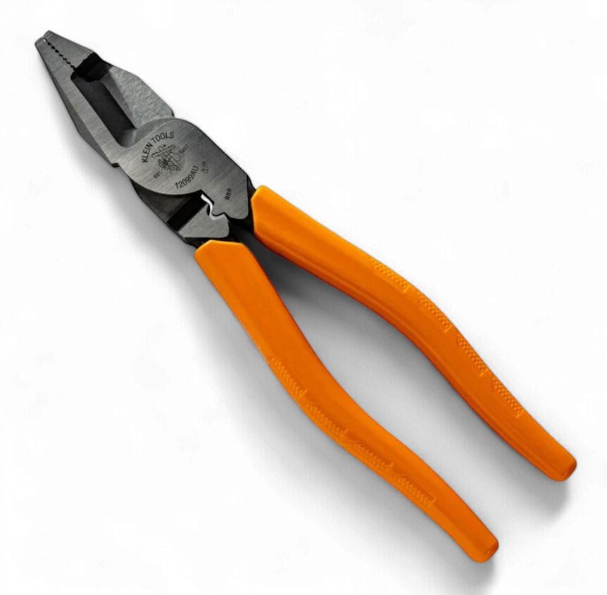 Klein Tools Universal Linesman Plier 215mm with Cross cut blades Crimping Die 12099AU