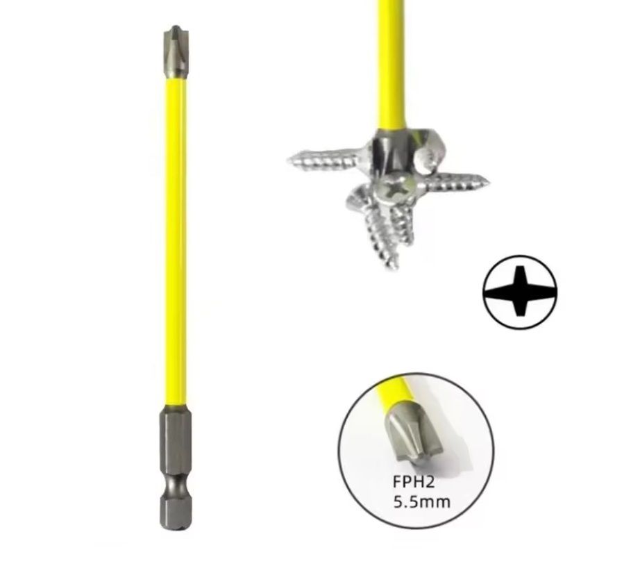 Magnetic Slotted Cross Screw driver Bit Circuit Breaker Driver 110mm FPH2