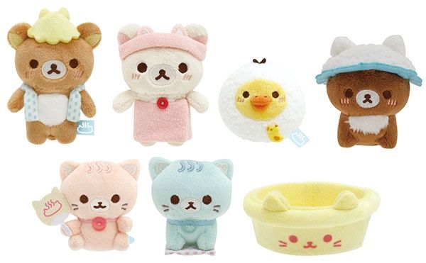 Rilakkuma: Cat Bathhouse Tenori Plush (Set)