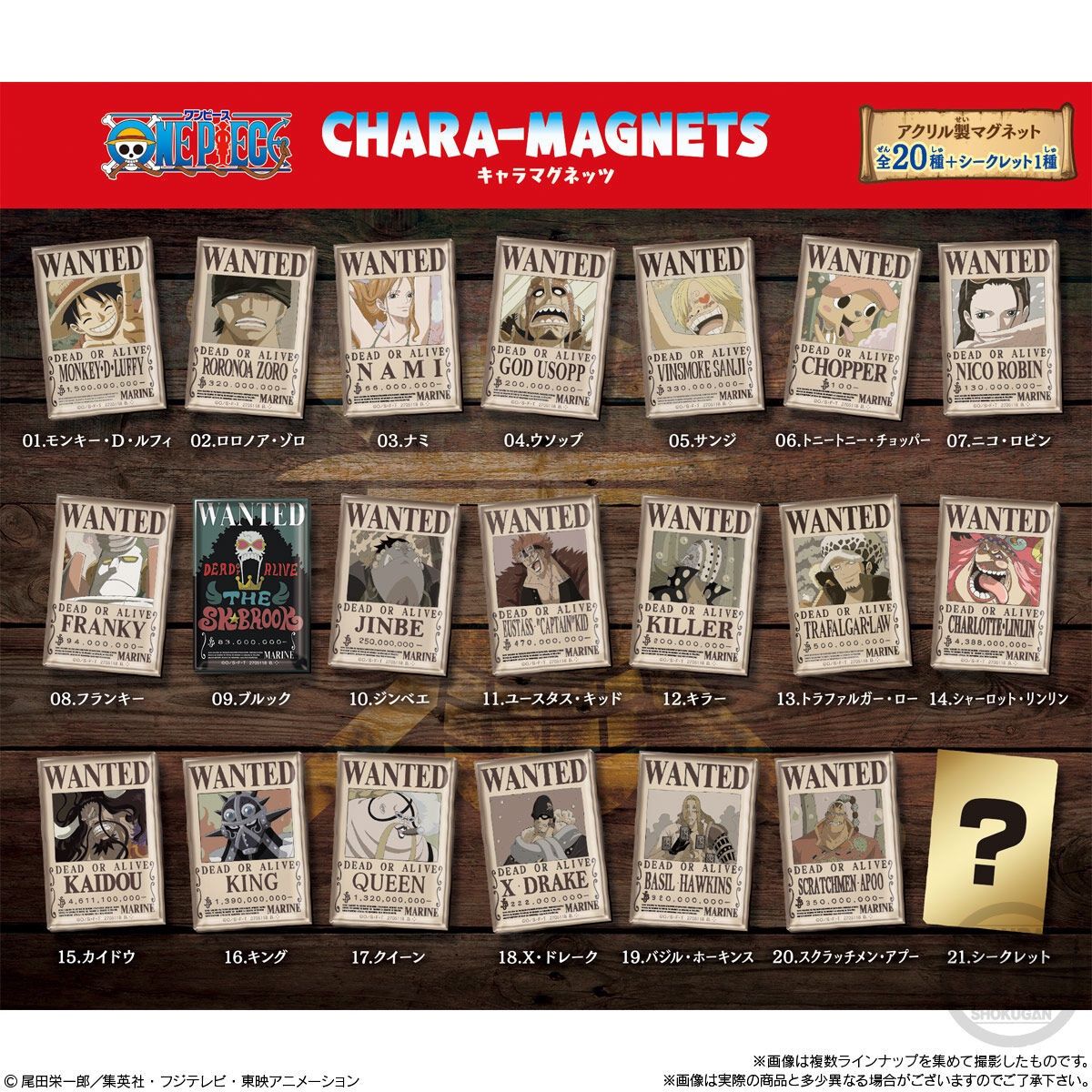 Chara-Magnet: One Piece - Series 1 (Display)