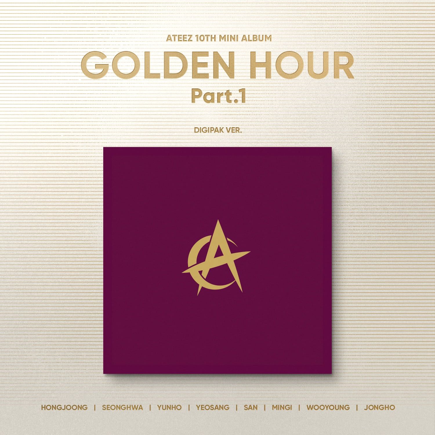 ATEEZ: 10th Mini Album [GOLDEN HOUR: Part 1] - Digipack Random ver.