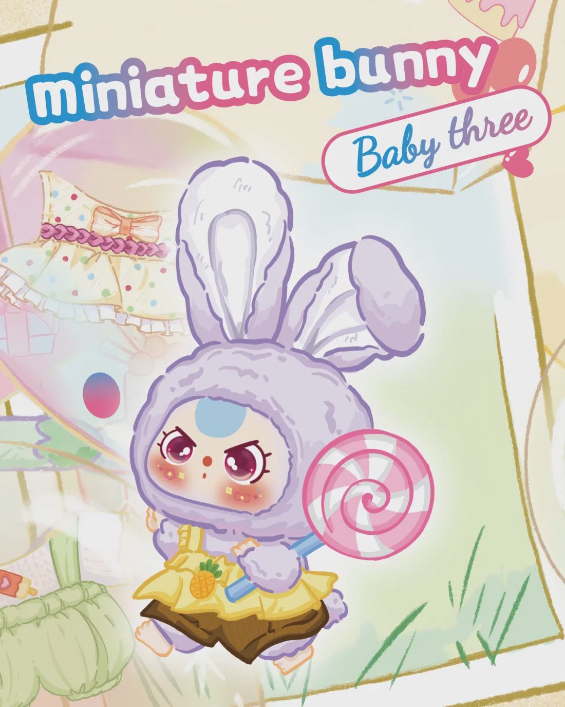 Baby Three: Mini Tiny Rabbit Bunny
