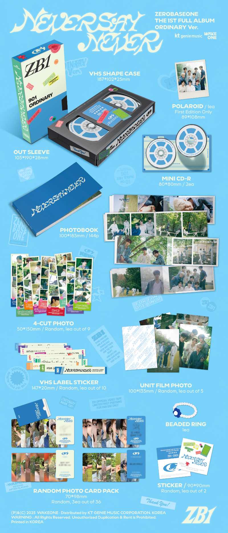 ZEROBASEONE (ZB1): 1st Album [NEVER SAY NEVER] - Photobook ver.