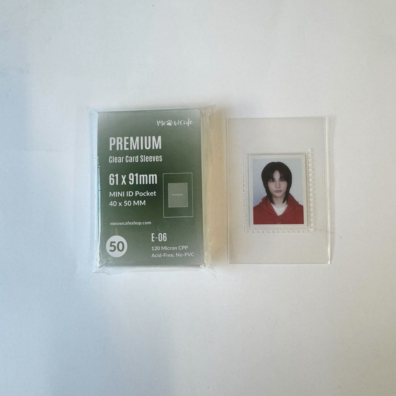 Premium Card Sleeve: Mini ID Card - 61 x 91 mm with 40 x 50 mm Slot (50)