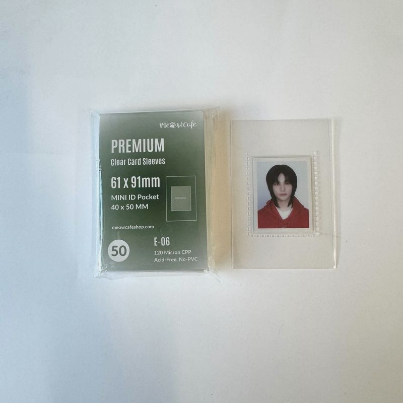 Premium Card Sleeve: Mini ID Card - 61 x 91 mm with 40 x 50 mm Slot (50)