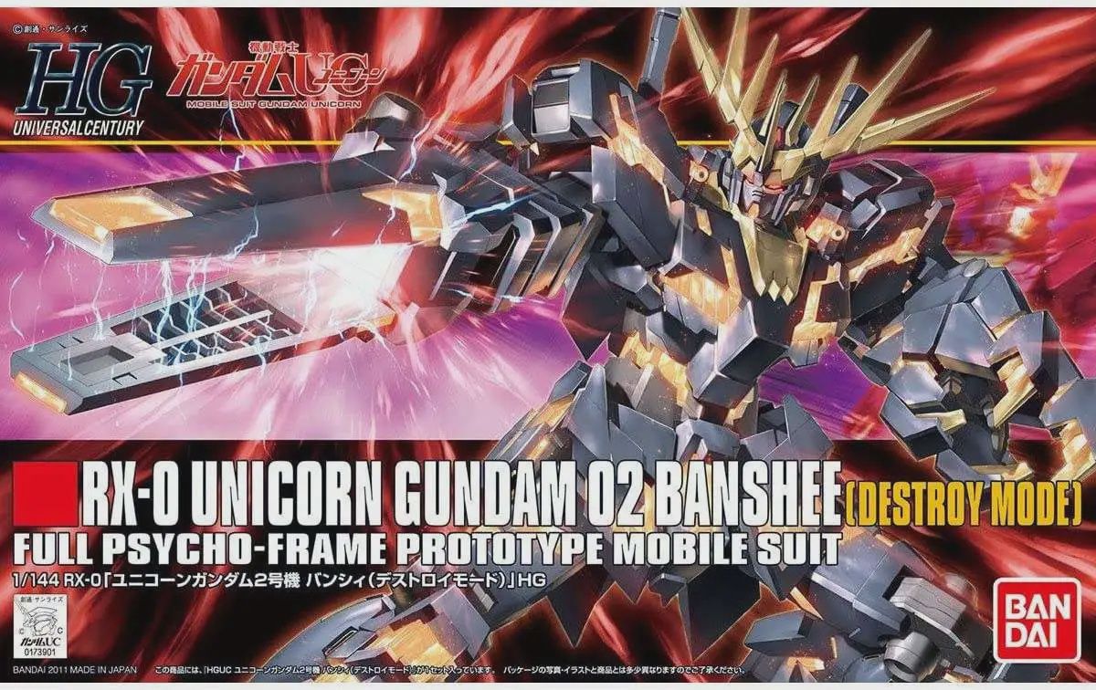 HG UC #134 RX-0 Unicorn Gundam 02 Banshee (Destroy Mode)