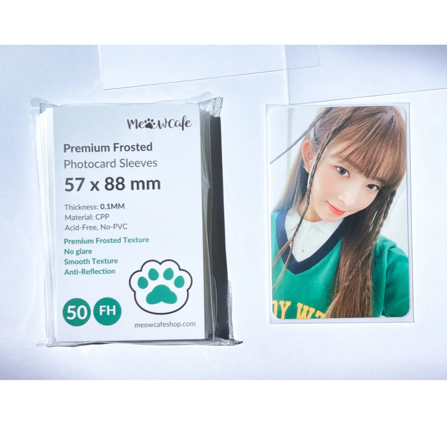 Premium Frosted Photocard Sleeve: 57 x 88 mm (50)