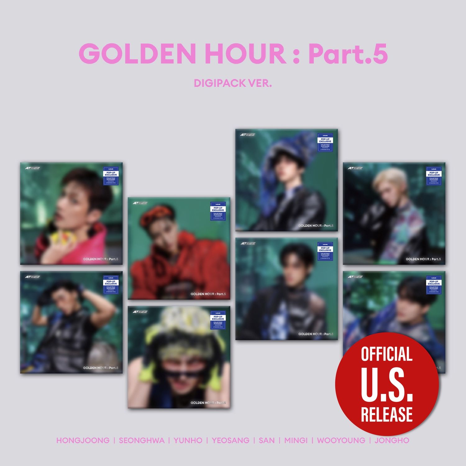 ATEEZ: 14th Mini Album [GOLDEN HOUR : Part.5] - Digipack ver. (hello82 [POP-UP Exclusive])