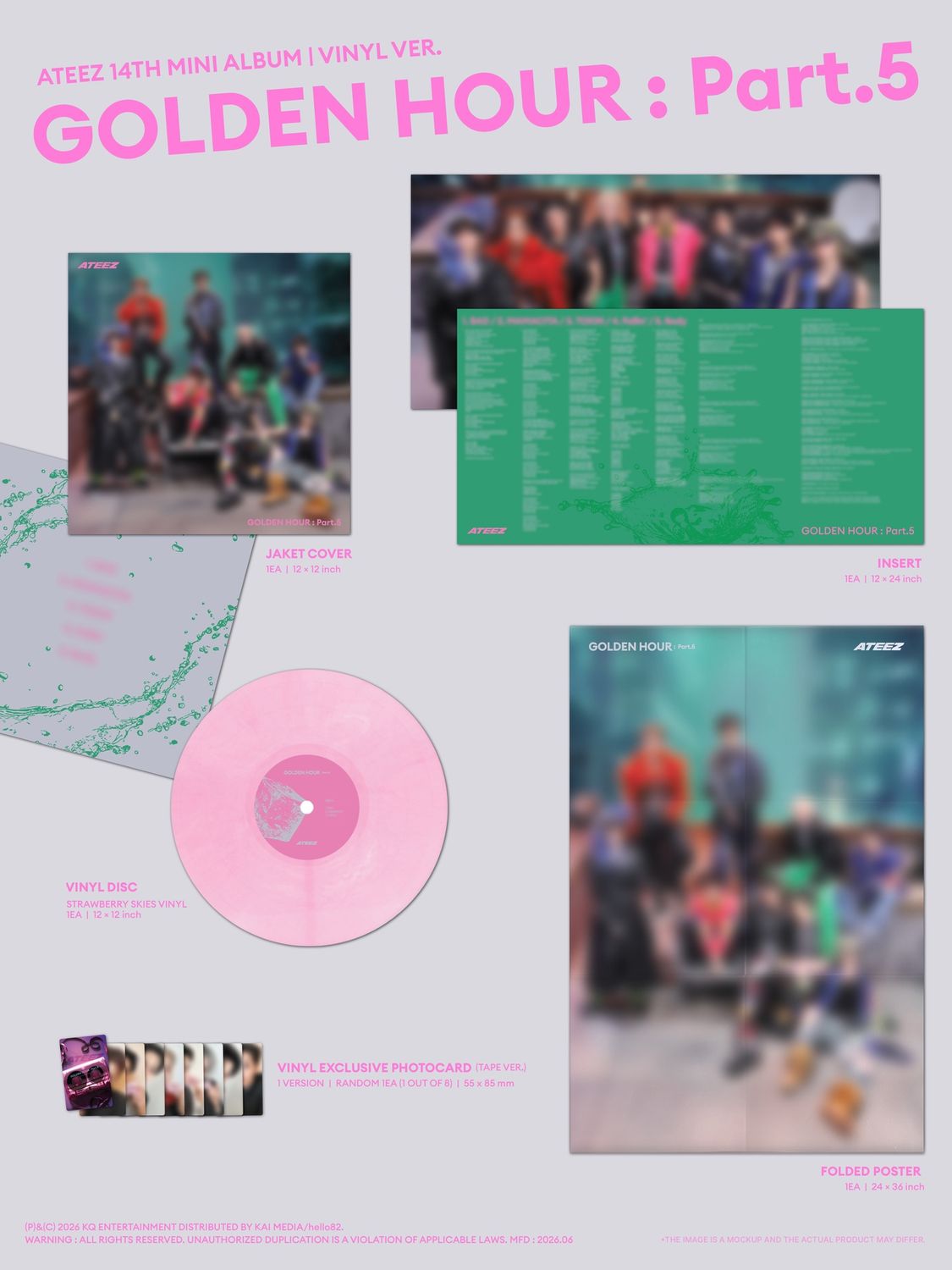 ATEEZ: 14th Mini Album [GOLDEN HOUR : Part.5] - Vinyl ver