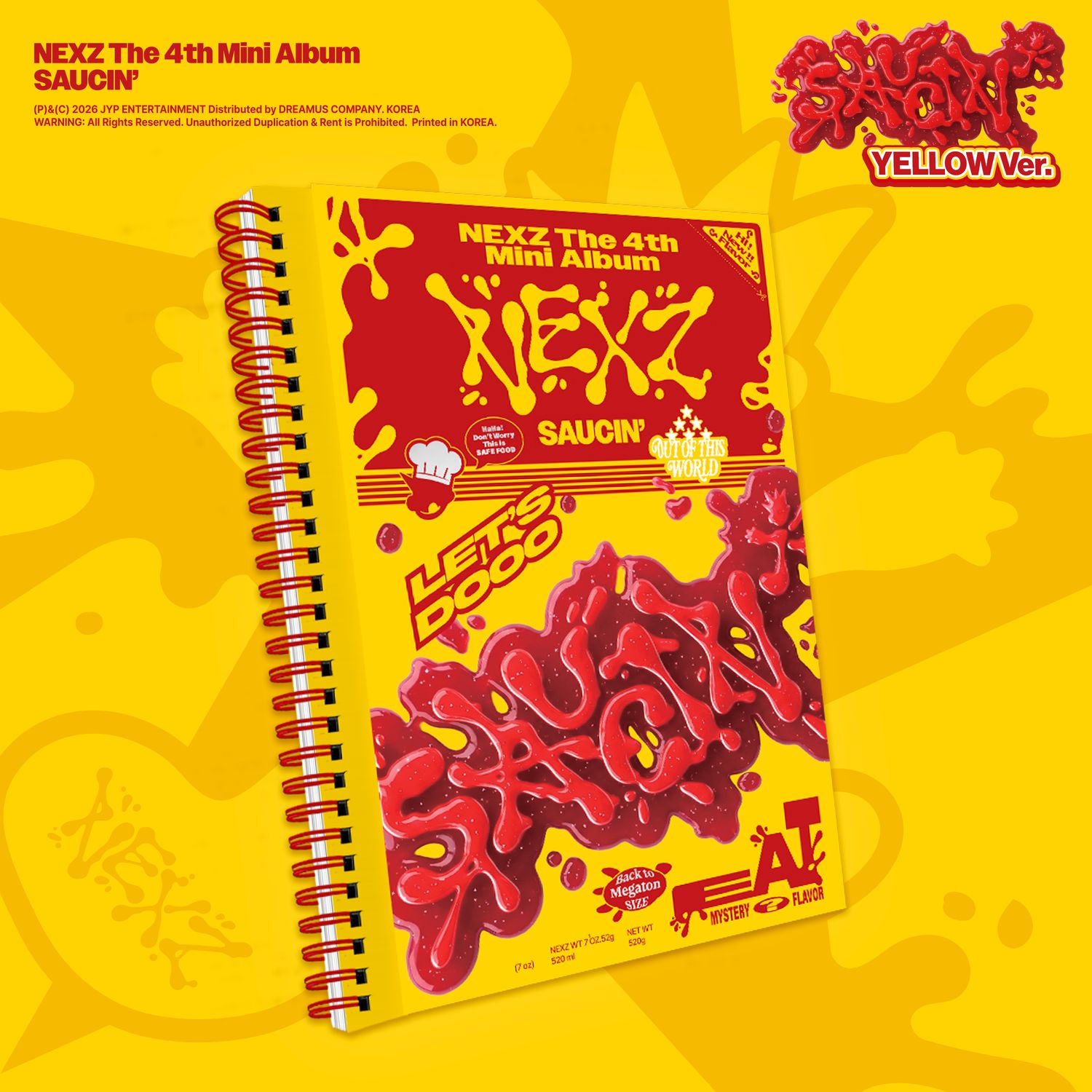 NEXZ: 4th Mini Album [SAUCIN'] - Yellow ver. (hello82 Exclusive)
