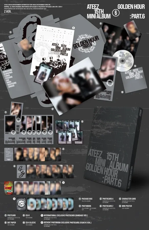 ATEEZ: 15th Mini Album [Golden Hour: Part.6] - Z ver. (82EVENT Exclusive)