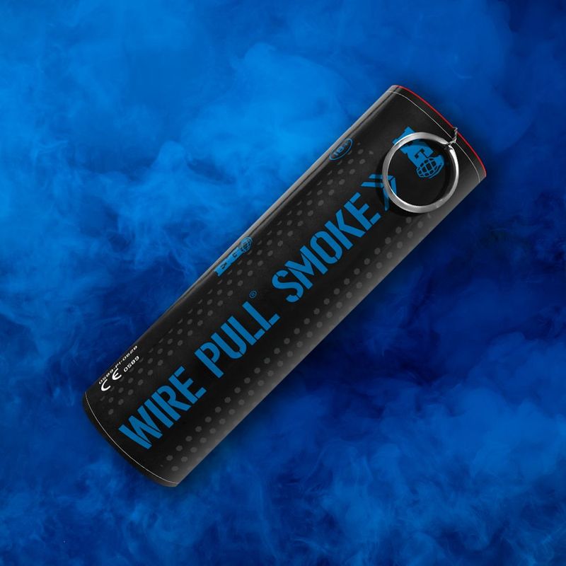 Wire Pull Smoke Grenade (Blue)