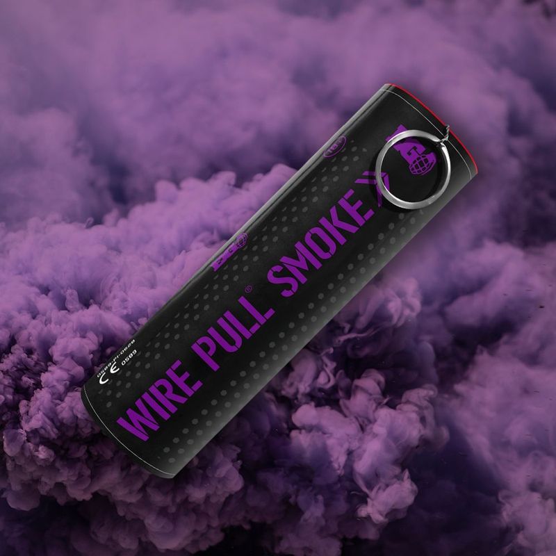 Wire Pull Smoke Grenade (Purple)