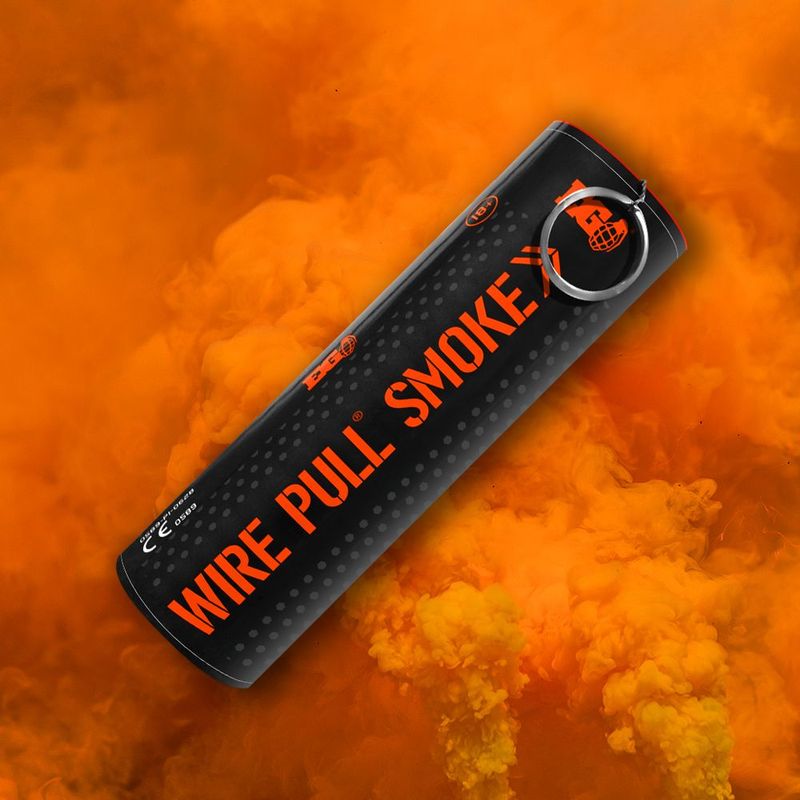 Wire Pull Smoke Grenade (Orange)