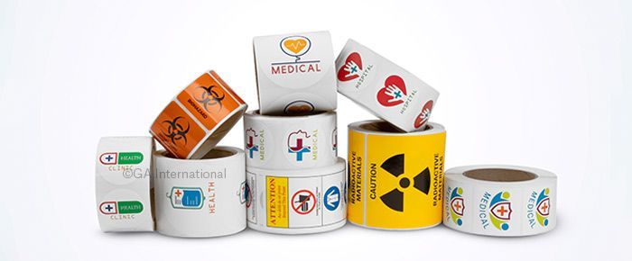 image of a variety of pre-printed color labels