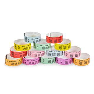 Z-Band Fun Series Multi-Color Wristband 1.00" x 10.00" Cartridge