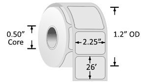 Z-Perform 1000D 2.4mil Series Receipt Paper 2.25" x 26'