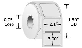 Z-Perform 1000D Series Label 2.0938" x 3.00"