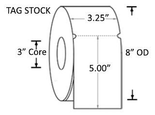 Z-Perform 1000T Series 7.5mil Tag 3.25" x 5.00"
