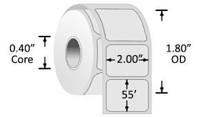 Z-Select 4000D 3.2mil Series Receipt Paper 2.00" x 55'
