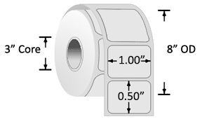 PolyPro 3000T Series Label 1.00 PolyPro 3000T Series Label 1.00" x0.50" 3-Across
