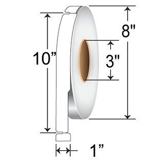 8000T Tuff Series 7.0mil Tag 1.00" x 10.00" 4-Across