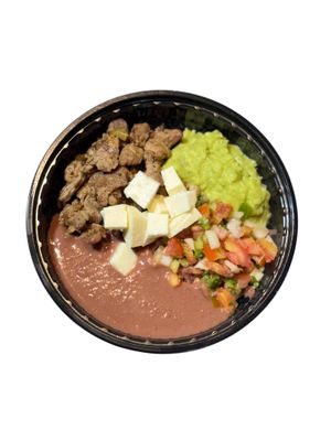 Bowl arroz, carne, 3 extras