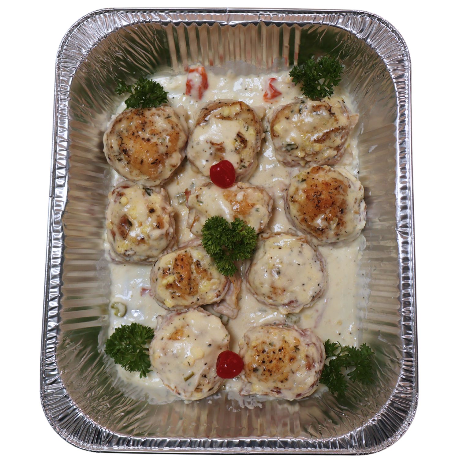 P-filet mignon de pollo en crema receta (10 Porciones)
