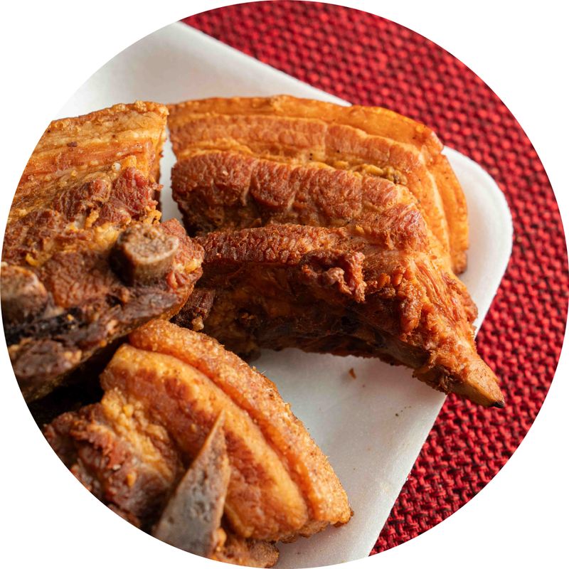 Chicharrón completo casero lb