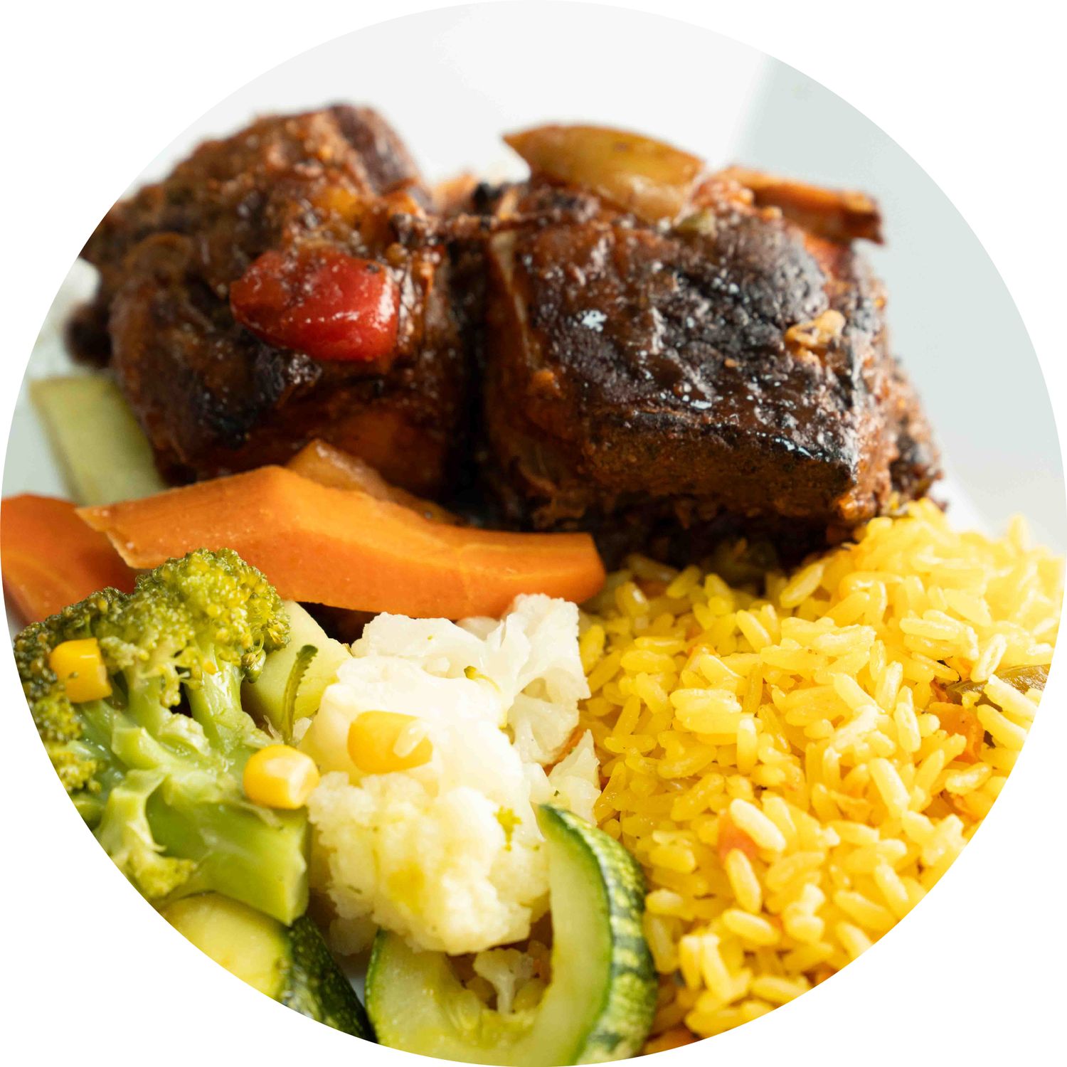 Costilla de cerdo + 2 acompañante