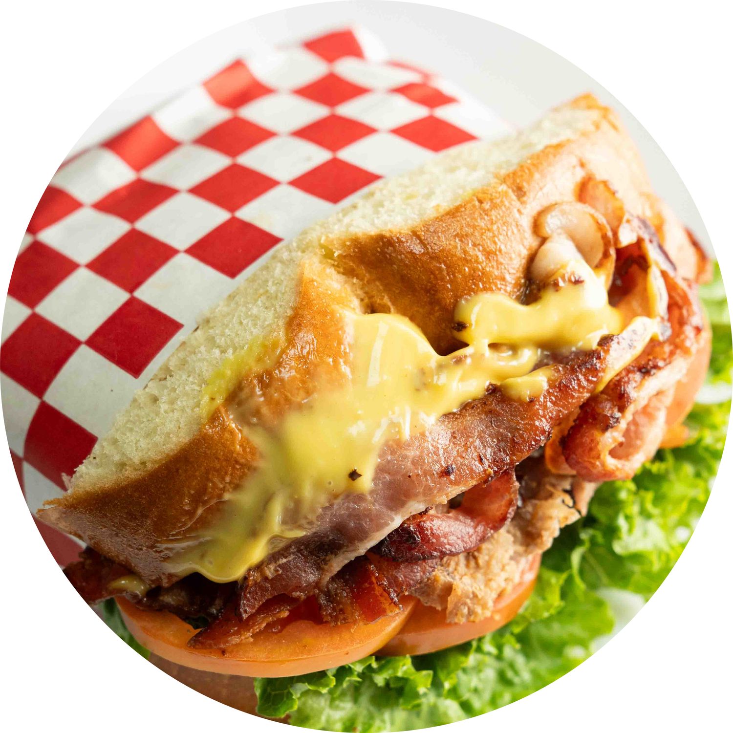 Sándwich de cerdo con pan brioche