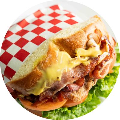 Sándwich de cerdo con pan brioche