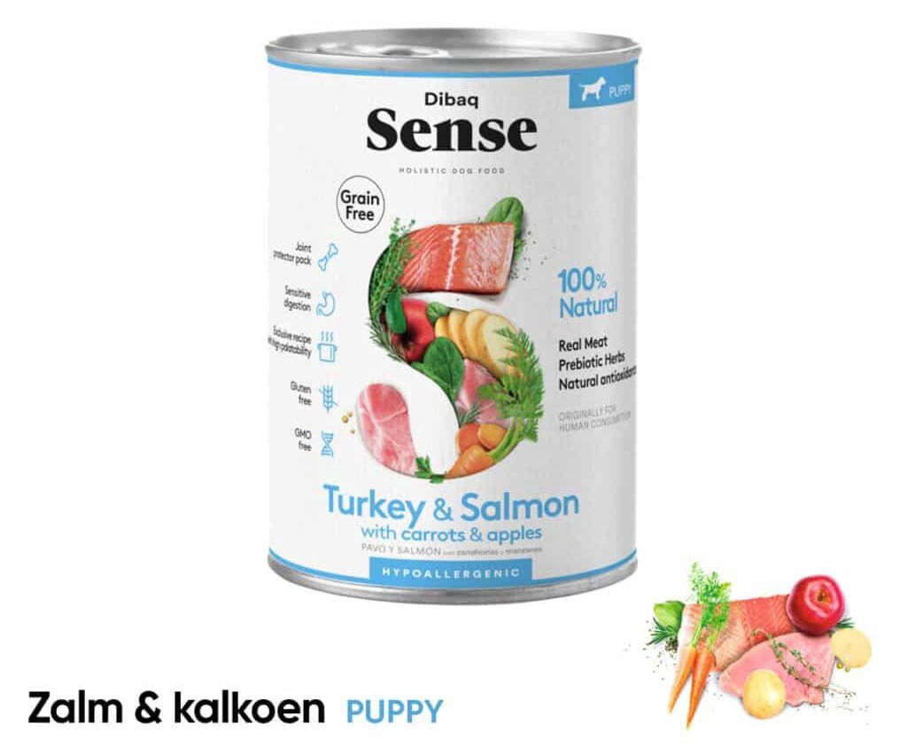 Dibaq Sense Nat Hondenvoer - Zalm &amp; Kalkoen (puppy)