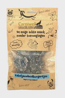 Carniwell Kabeljauwhuidburgertjes 80g