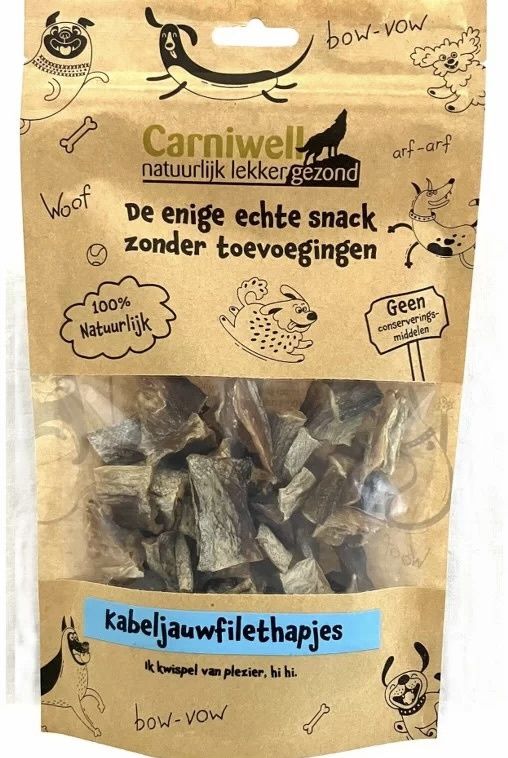 Carniwell Kabeljauwfilethapjes 100g